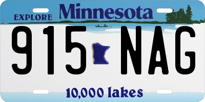 MN license plate 915NAG