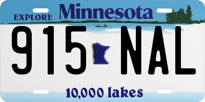 MN license plate 915NAL