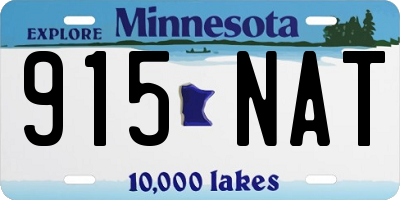 MN license plate 915NAT