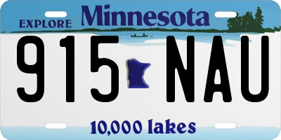MN license plate 915NAU