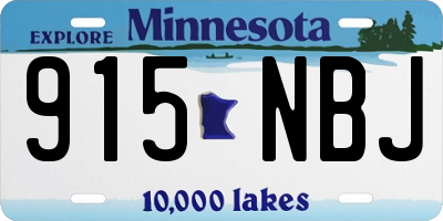 MN license plate 915NBJ