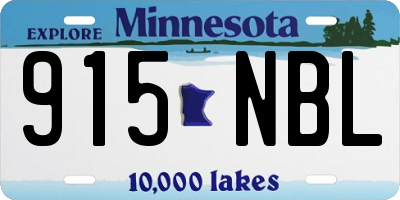 MN license plate 915NBL