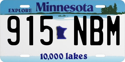 MN license plate 915NBM