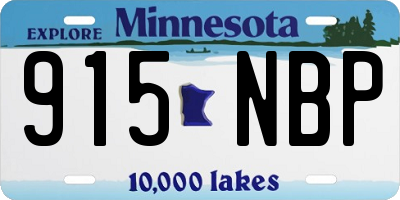 MN license plate 915NBP