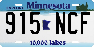 MN license plate 915NCF
