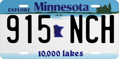 MN license plate 915NCH