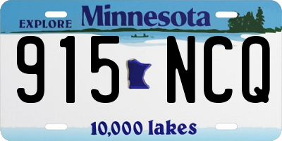 MN license plate 915NCQ