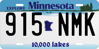 MN license plate 915NMK
