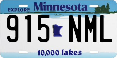 MN license plate 915NML