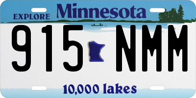 MN license plate 915NMM