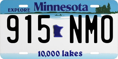 MN license plate 915NMO