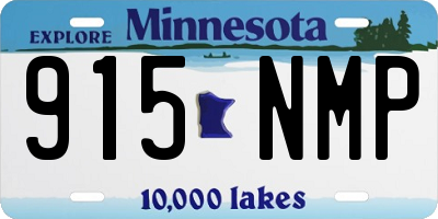 MN license plate 915NMP