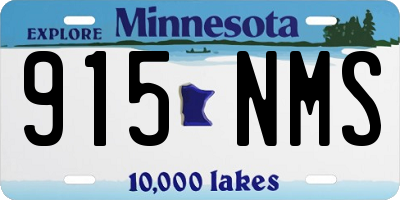 MN license plate 915NMS