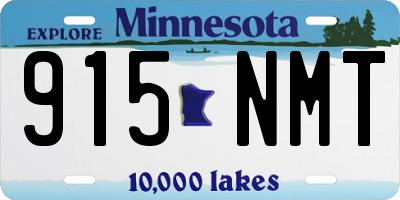 MN license plate 915NMT
