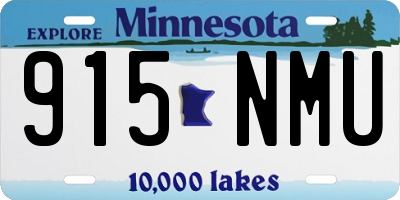 MN license plate 915NMU