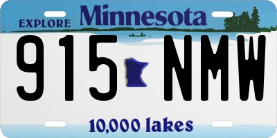 MN license plate 915NMW