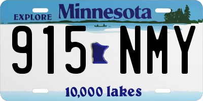 MN license plate 915NMY