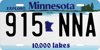 MN license plate 915NNA