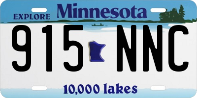 MN license plate 915NNC