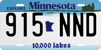 MN license plate 915NND