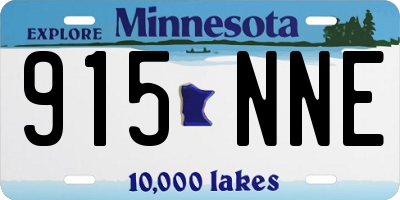 MN license plate 915NNE