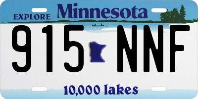 MN license plate 915NNF
