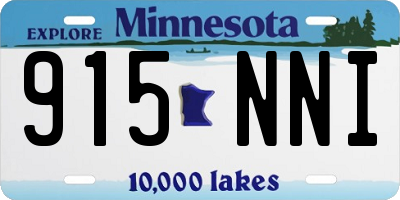 MN license plate 915NNI