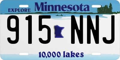 MN license plate 915NNJ