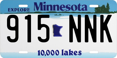 MN license plate 915NNK