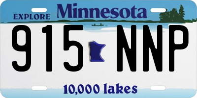 MN license plate 915NNP