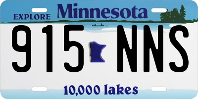 MN license plate 915NNS