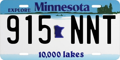 MN license plate 915NNT