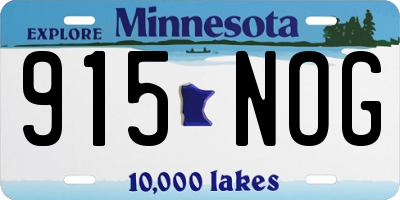 MN license plate 915NOG