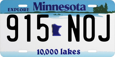 MN license plate 915NOJ