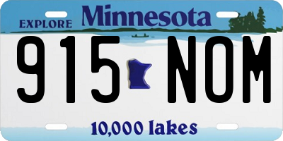 MN license plate 915NOM