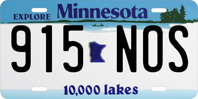 MN license plate 915NOS