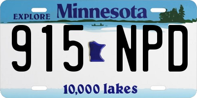 MN license plate 915NPD