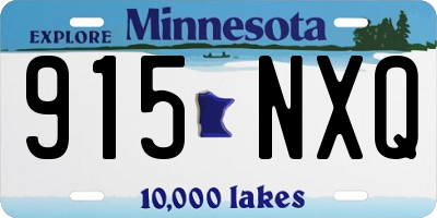 MN license plate 915NXQ