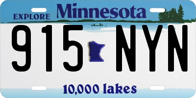 MN license plate 915NYN