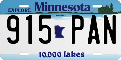 MN license plate 915PAN