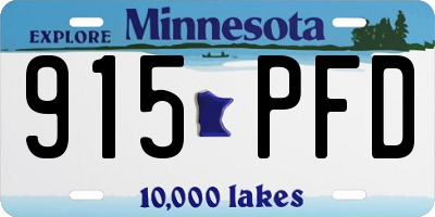 MN license plate 915PFD