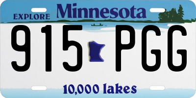 MN license plate 915PGG