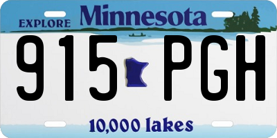 MN license plate 915PGH