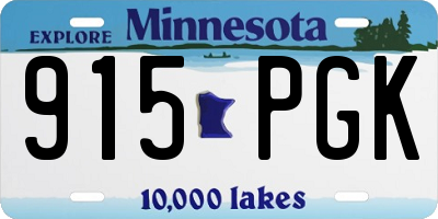 MN license plate 915PGK