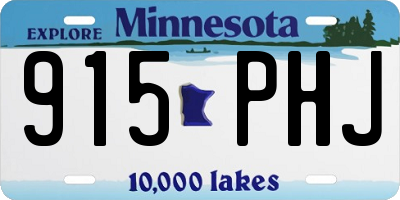 MN license plate 915PHJ