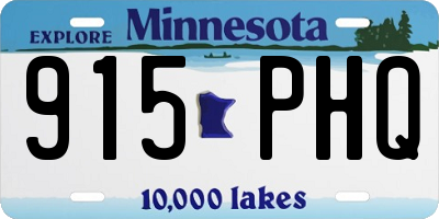 MN license plate 915PHQ