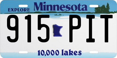 MN license plate 915PIT