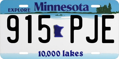 MN license plate 915PJE