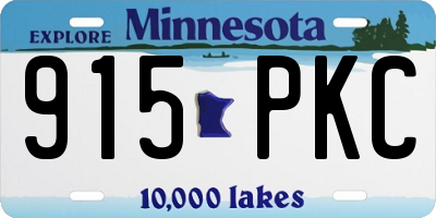 MN license plate 915PKC