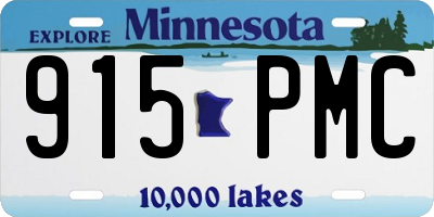 MN license plate 915PMC